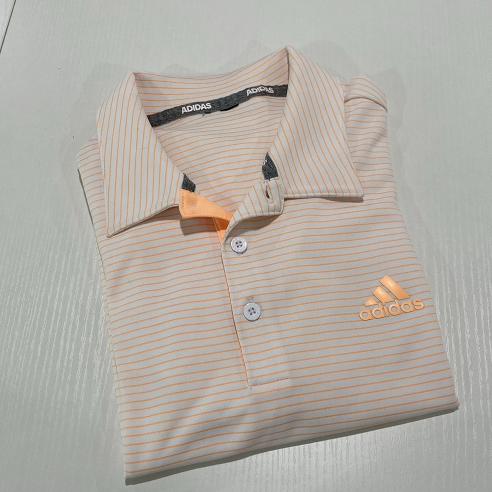 ADIDAS GOLF SHIRT. STRIPED POLO - Picture 8 of 9